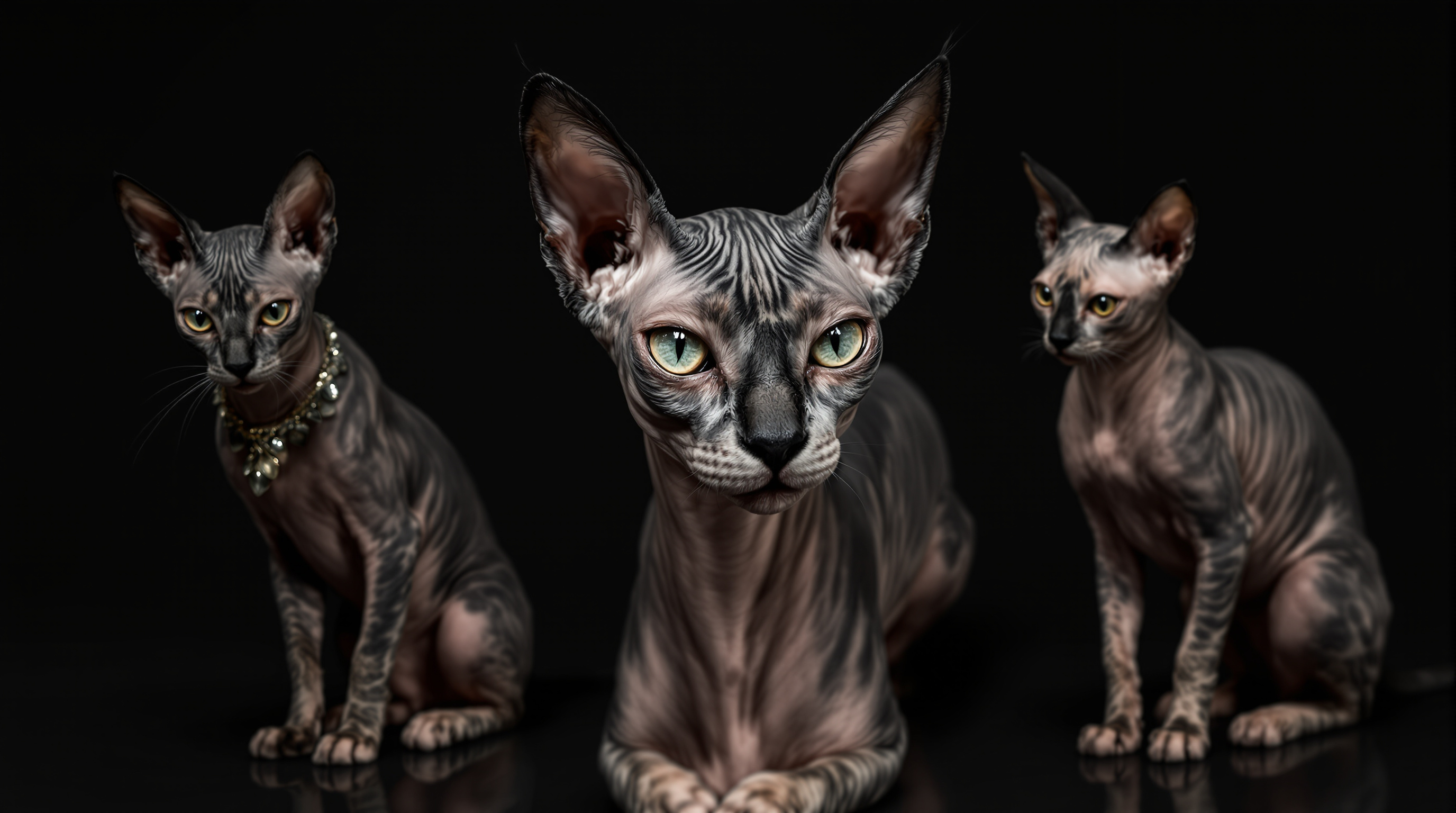 Stunning portrait gallery of hairless cats